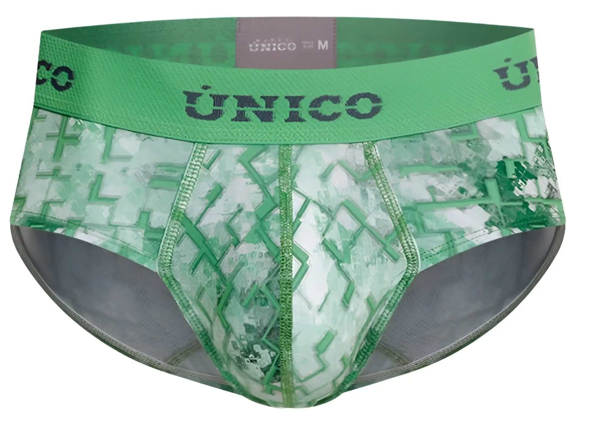 Unico 26020101102 piramide briefs green men’s briefs with camouflage pattern and elastic waistband