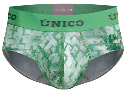 Unico 26020101102 piramide briefs green men’s briefs with camouflage pattern and elastic waistband