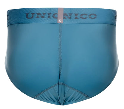 Blue unico 26020101118 ventisca men’s briefs with textured waistband and subtle stitching details in color 46-blue