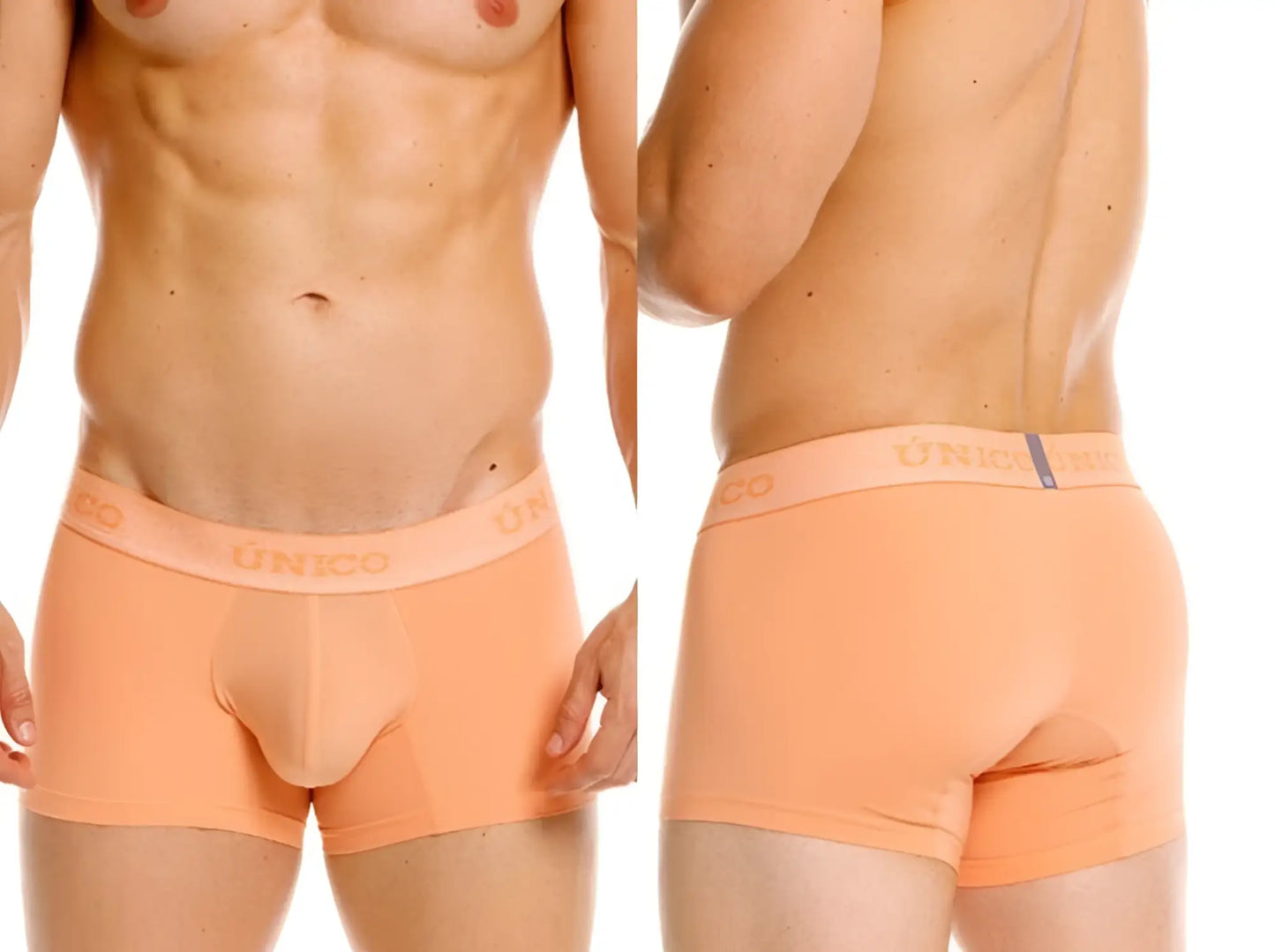 Unico 26040100122 classic apricot trunks with soft smooth fabric and subtle elastic waistband for premium support and style