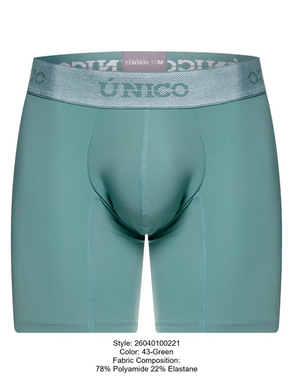 Teal unico 26040100221 ceramic men’s boxer briefs with textured elastic waistband and seamless construction