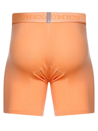 Orange unico classic boxer briefs in apricot with snug fit and elastic waistband for essential comfort wear