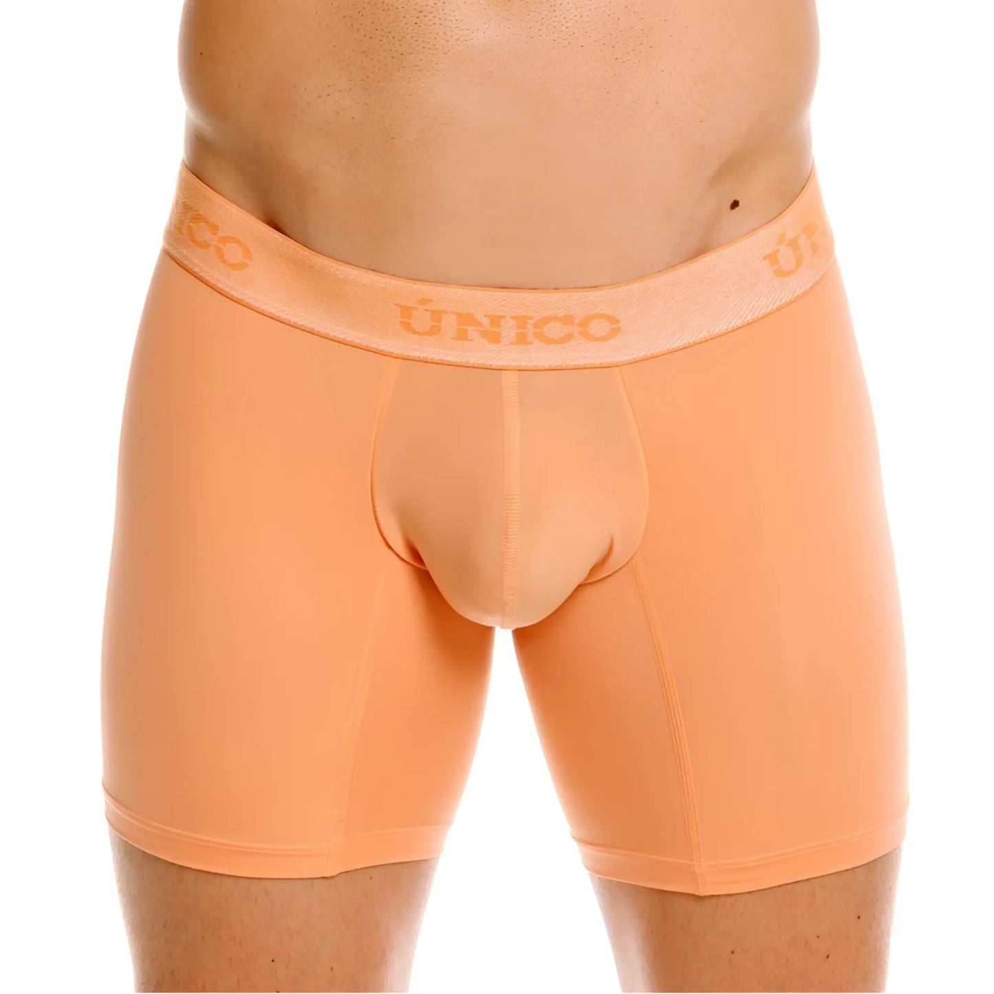 Orange unico 26040100222 classic boxer briefs in apricot with supportive pouch and elastic waistband for essential comfort