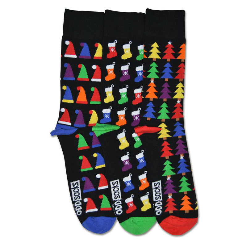 United Oddsocks Nick 3 Combo Christmas Socks Size 7-12