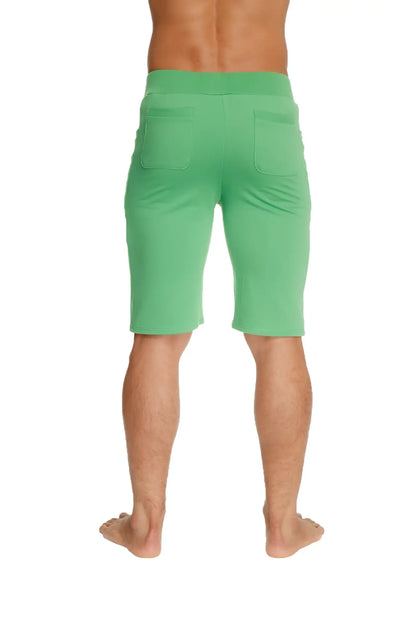 Urban tactical at home dress shorts in bamboo green with elastic waistband and two side pockets for comfort and utility