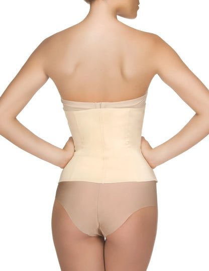 Beige vedette 403 gigi waist cincher with smooth seamless design and adjustable straps for shaping in nude color