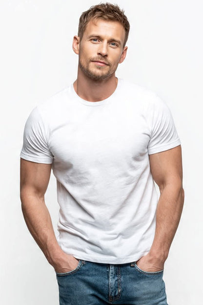 Ajaxx63 White Athletic Tri-blend Barefront