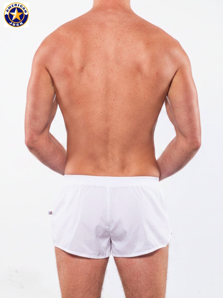 AMERICAN JOCK 8024 Herren-Laufshorts Skins 6 ½″ – Weiß