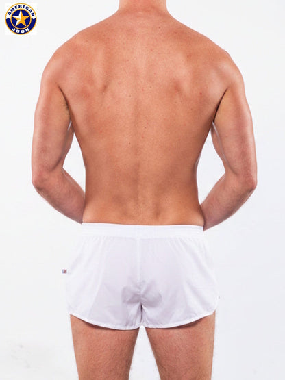 AMERICAN JOCK 8024 Herren-Laufshorts Skins 6 ½″ – Weiß