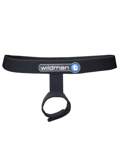 Black elastic strap with looped end and wildman t logo for wildmant ball lifter sport protruder black