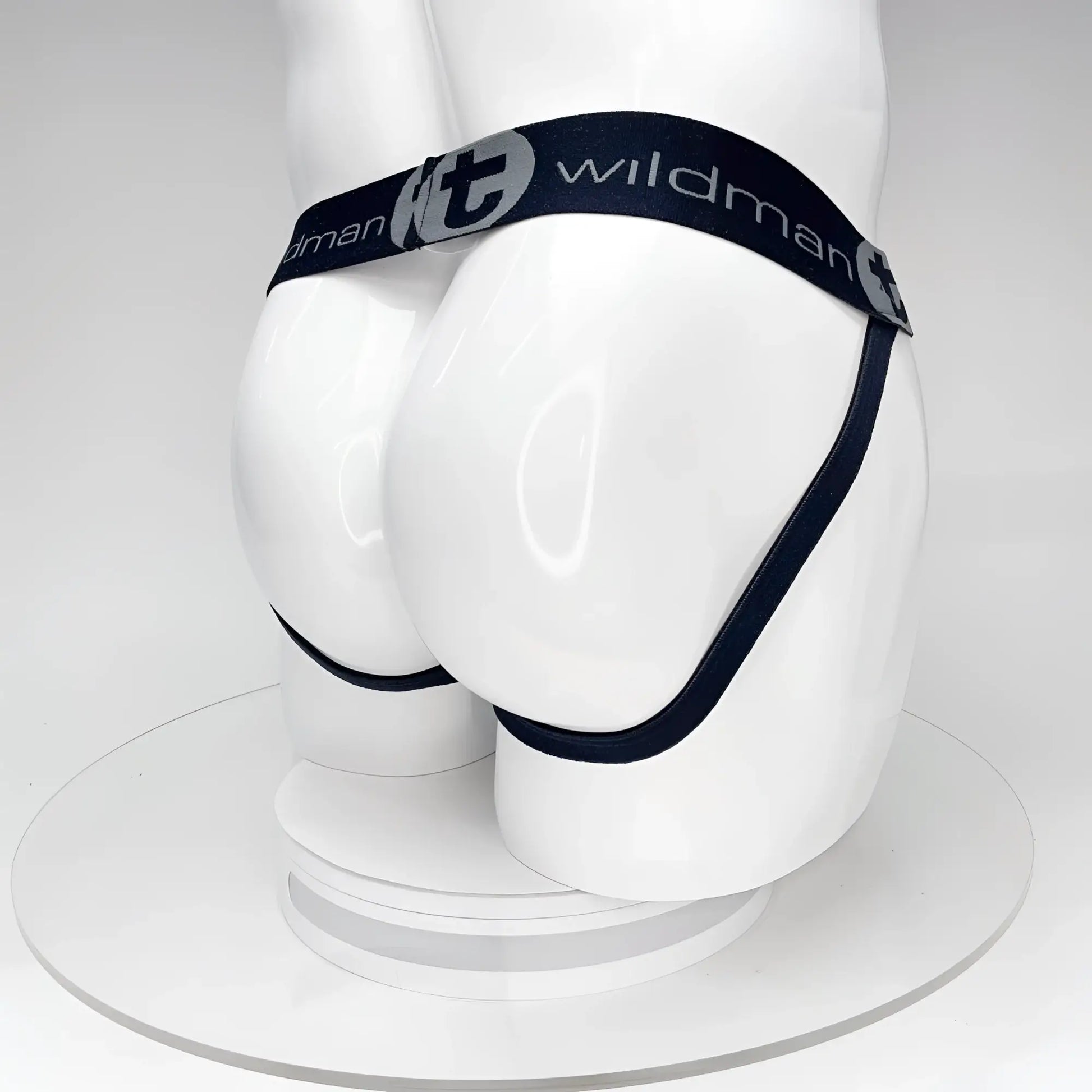 Black WildmanT Big Boy pouch jockstrap briefs with sleek minimalist design and elastic waistband in black
