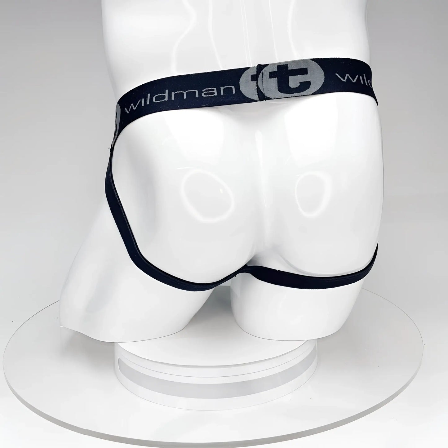 WildmanT Big Boy Pouch jockstrap briefs in black with sleek minimalist design and elastic waistband