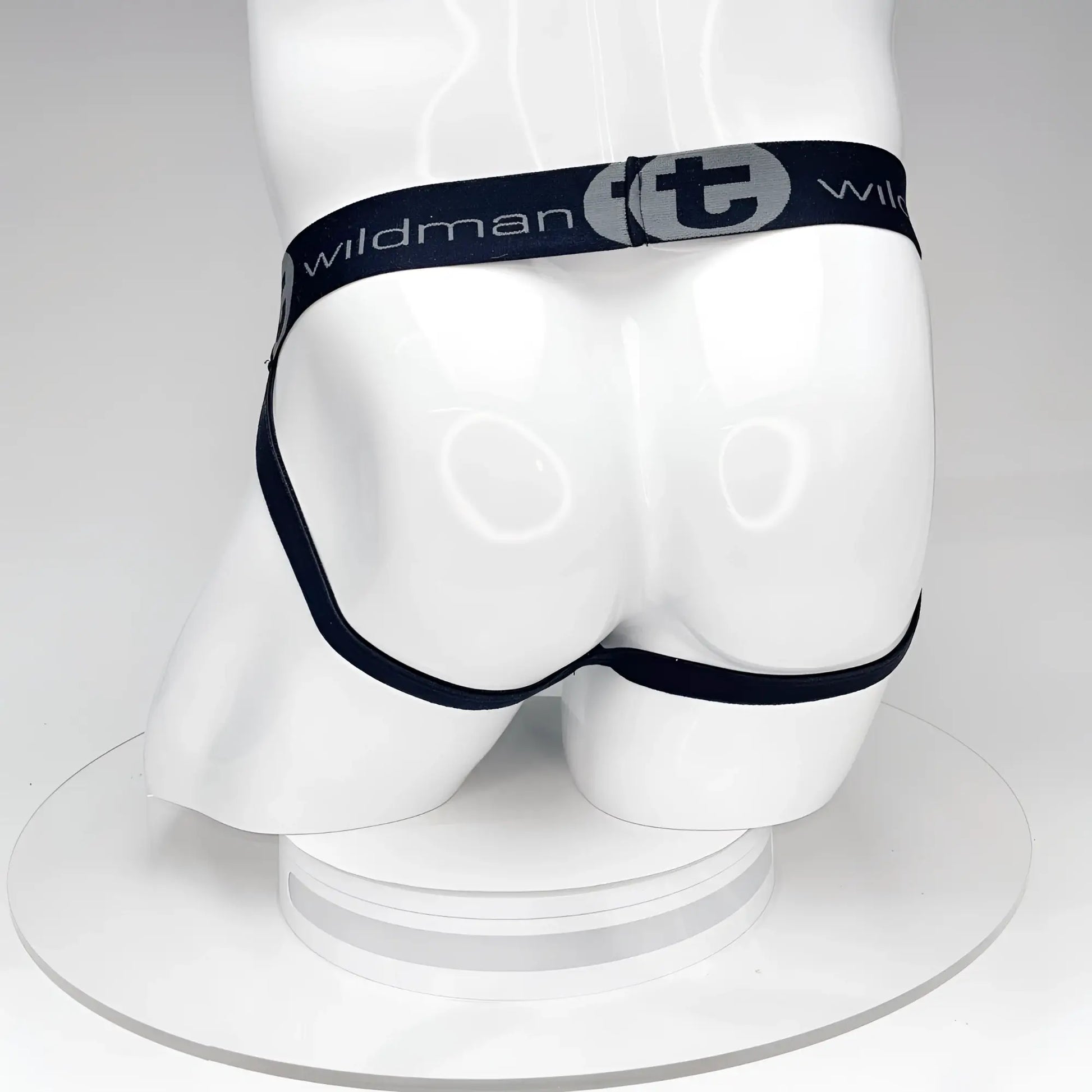 WildmanT Big Boy Pouch jockstrap briefs in black with sleek minimalist design and elastic waistband