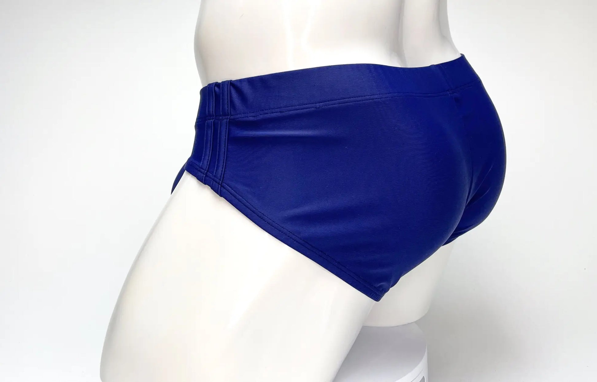 Wildmant big boy pouch swim brief navy with royal blue sleek form-fitting design and elastic waistband