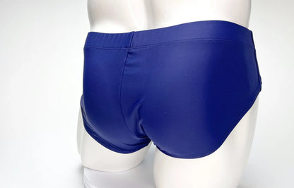 WildmanT big boy pouch swim brief navy in royal blue with smooth glossy fabric finish for swimwear use