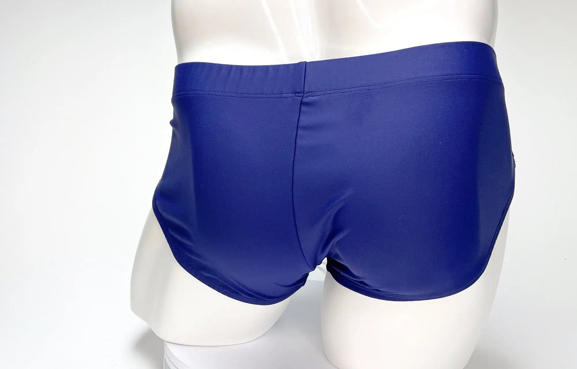 Wildmant big boy pouch swim brief navy in royal blue with smooth glossy fabric finish for swimming and beachwear
