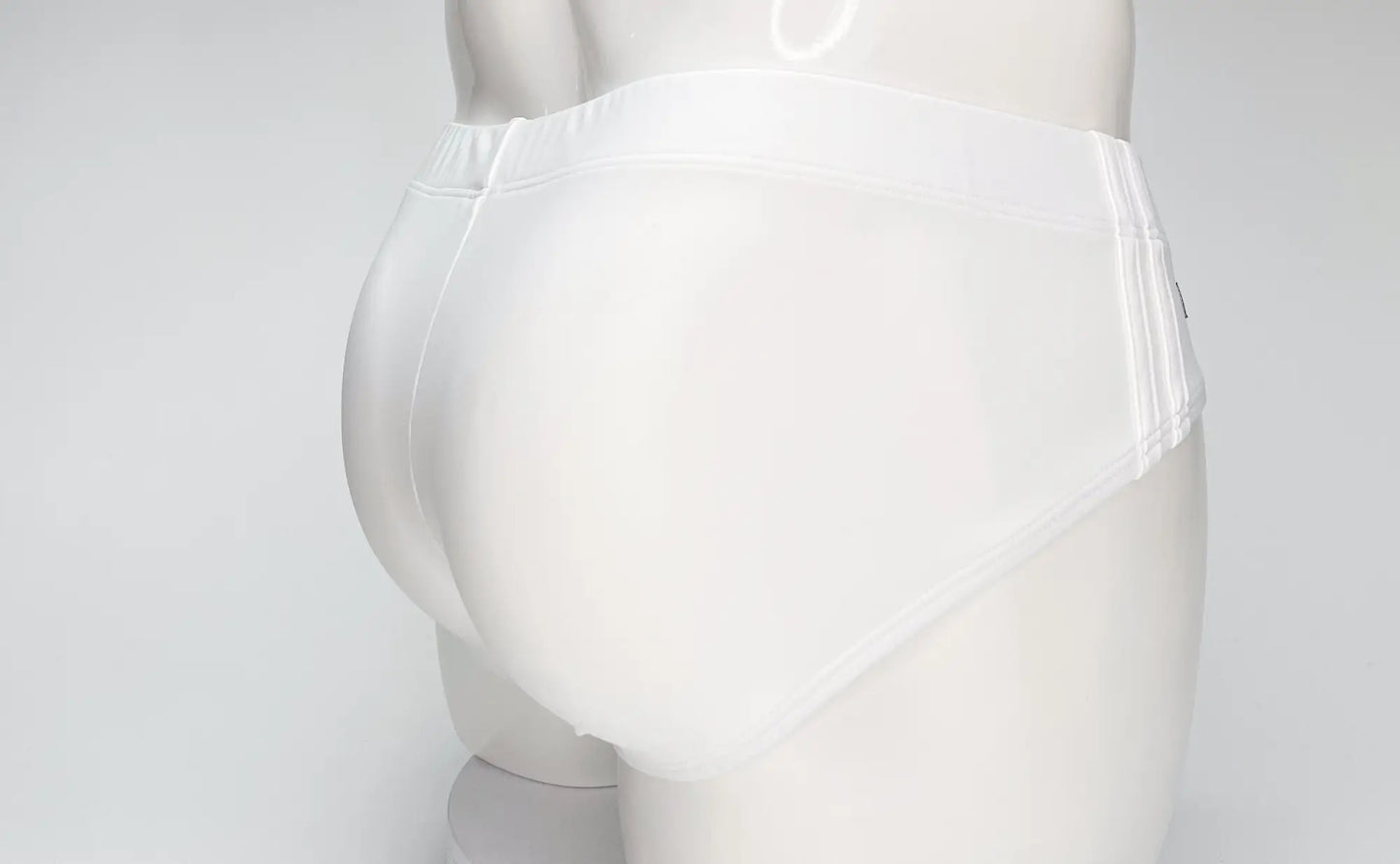 Wildmant big boy pouch swim brief white with smooth seamless design and elastic waistband for comfortable wear