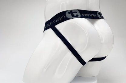 Black wildman brand briefs with sleek minimalist design elastic waistband made from cotton for comfortable support