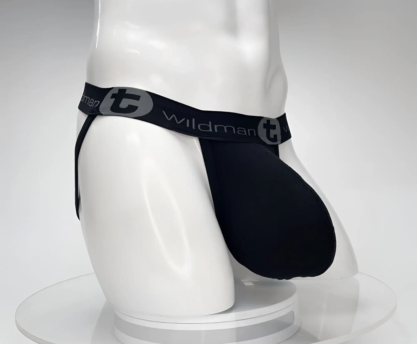 Black wildman brand wildmant cotton monster cock jockstrap with sleek form-fitting design and elastic waistband