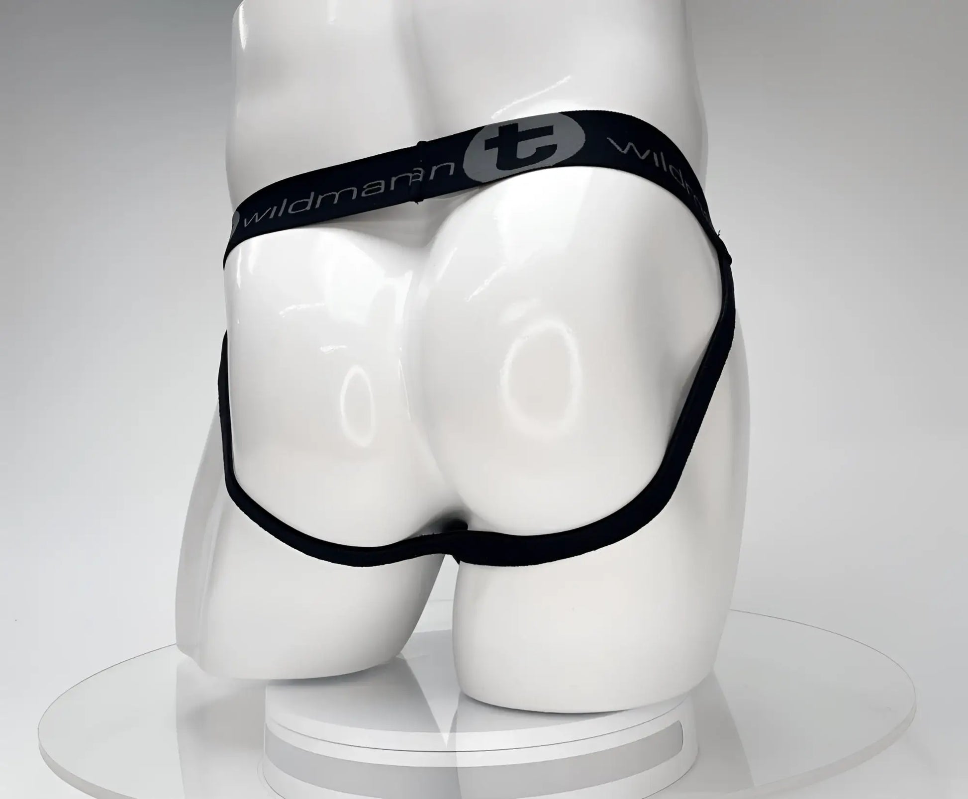 Black wildmanT cotton monster cock jockstrap briefs with elastic waistband and sleek minimalist design