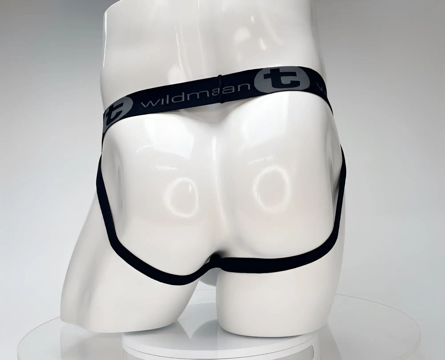 Black elastic waistband briefs with wildman branding on front for wildmant cotton monster cock jockstrap white
