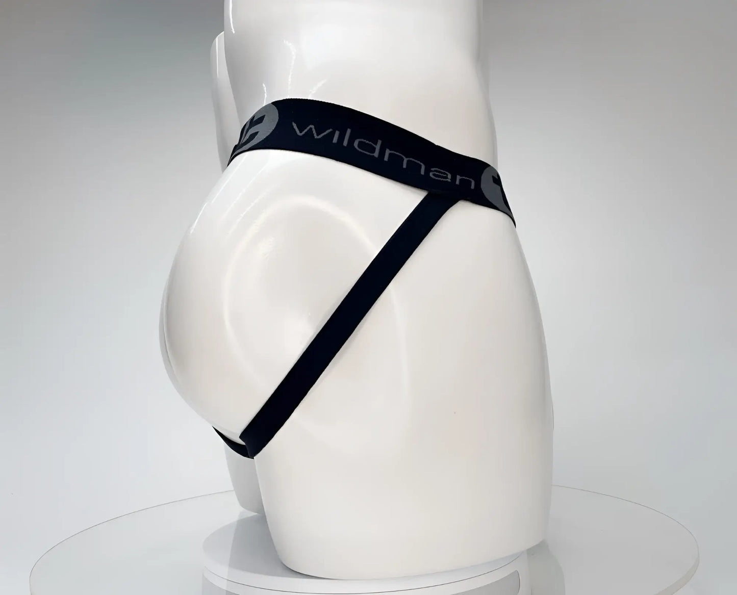 Black wildman brand briefs with sleek minimalist design and smooth elastic waistband in wildmant cotton monster cock jockstrap white