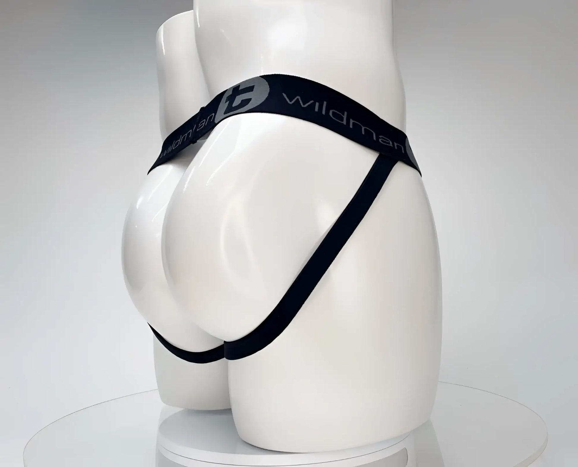 Black wildman briefs with sleek minimalist design and elastic waistband in wildmant cotton monster cock jockstrap white