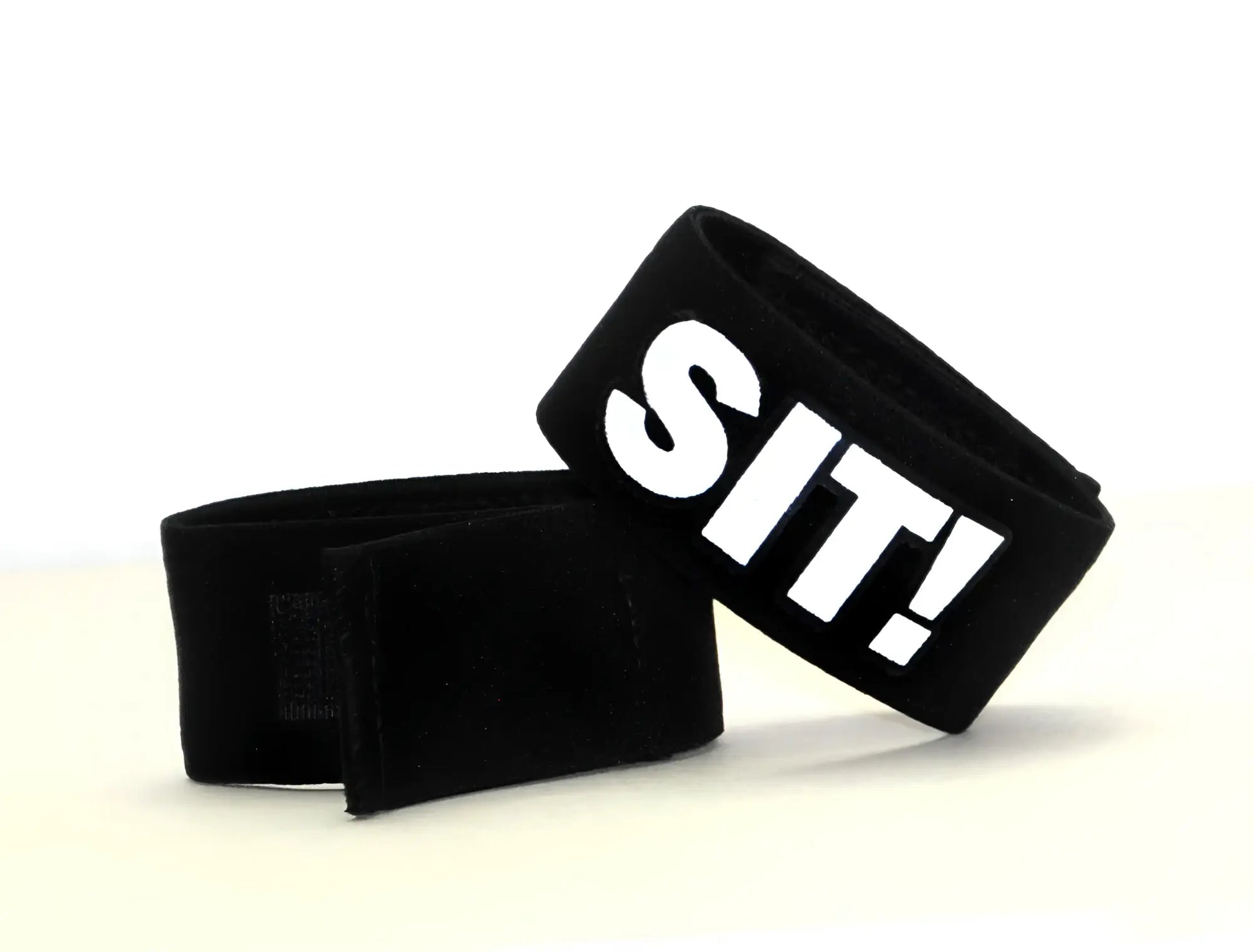 Wildmant fetish max cock-ring sit black elastic wristband with bold white sit lettering for fetish play