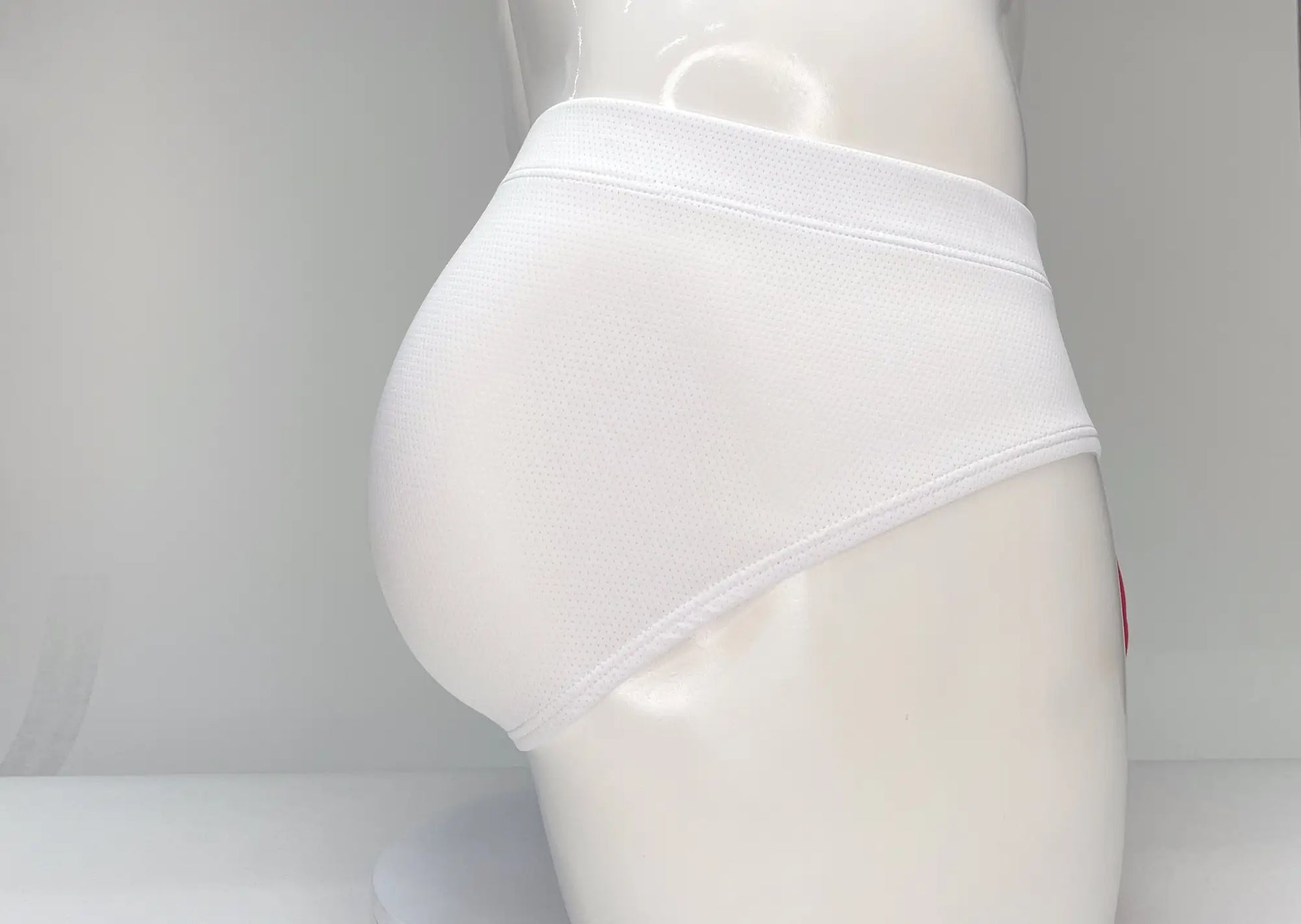 Wildmant mesh brief white and red seamless white cotton briefs with elastic waistband and smooth design