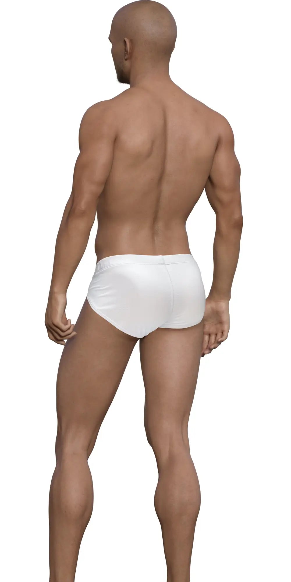 White briefs with a smooth form fitting design from wildmant mesh brief white and red collection