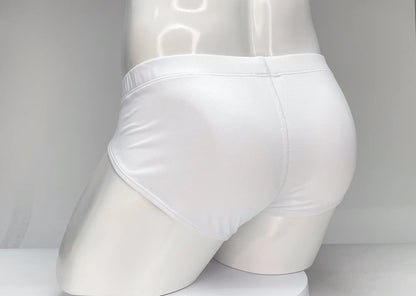 WildmanT mesh brief white and red with smooth form-fitting design and elastic waistband in white briefs style