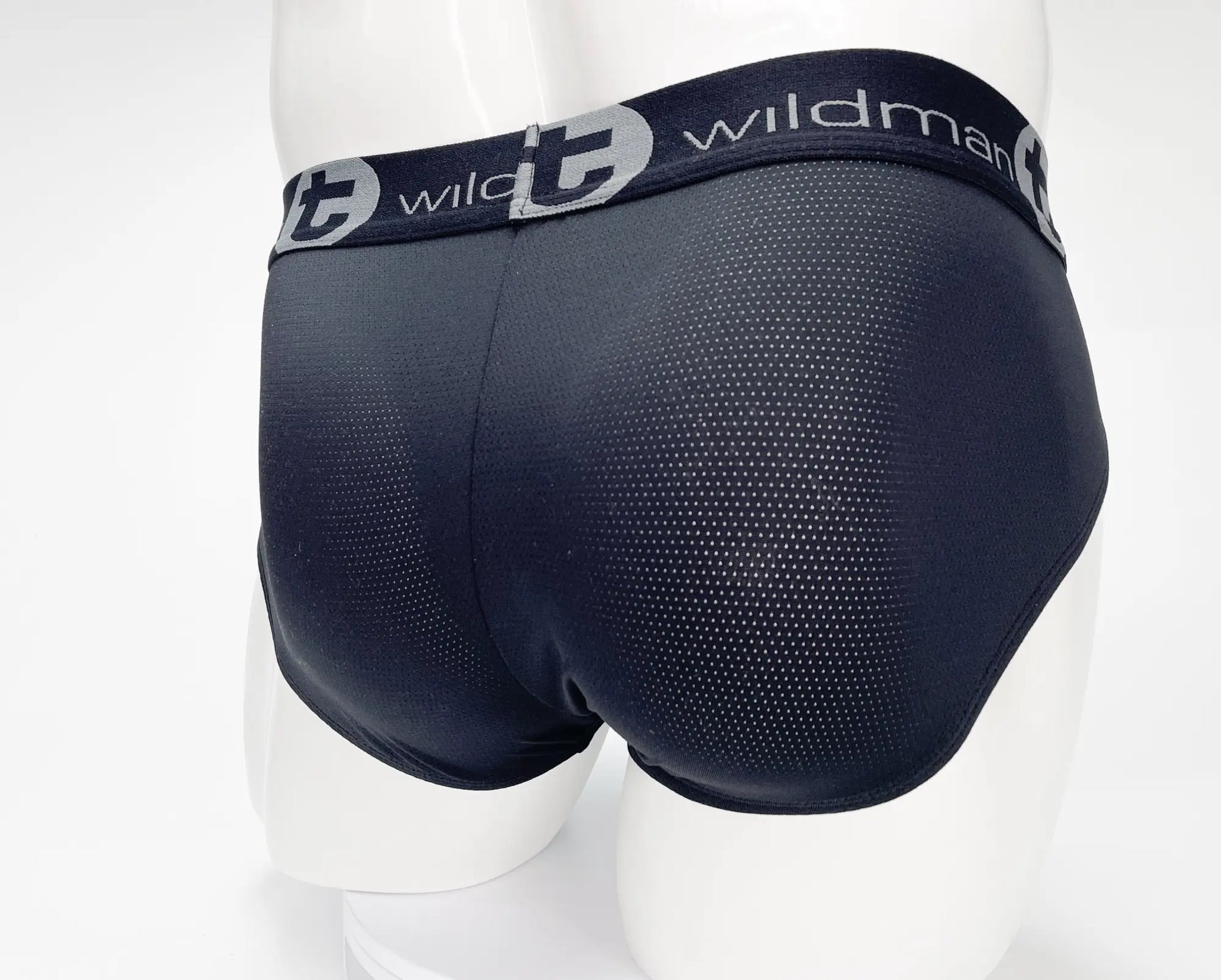 WildmanT mesh monster cock brief black by Black wildman features perforated mesh texture and elastic waistband