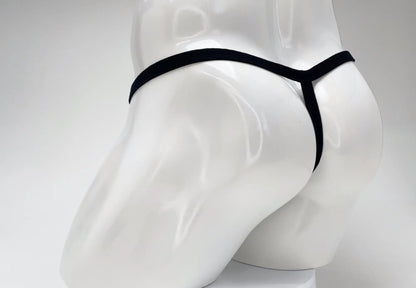 Wildmant modal micro thong black with sleek minimalist design and big boy gold pouch for comfortable wear