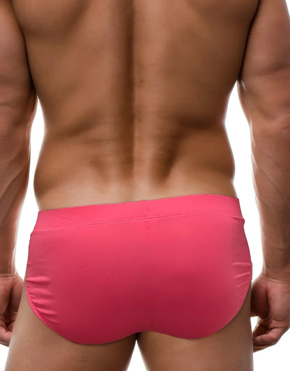 Wildmant monster cock modal brief in bright pink smooth stretch fabric with form-fitting design
