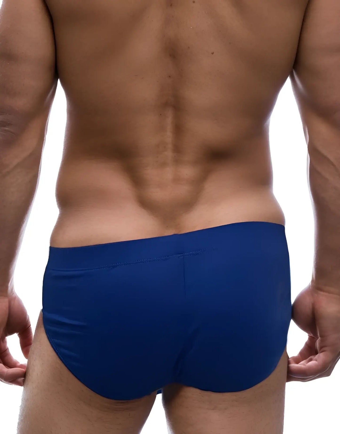 Wildmant monster cock royal blue and baby blue modal athletic briefs shown from the front side