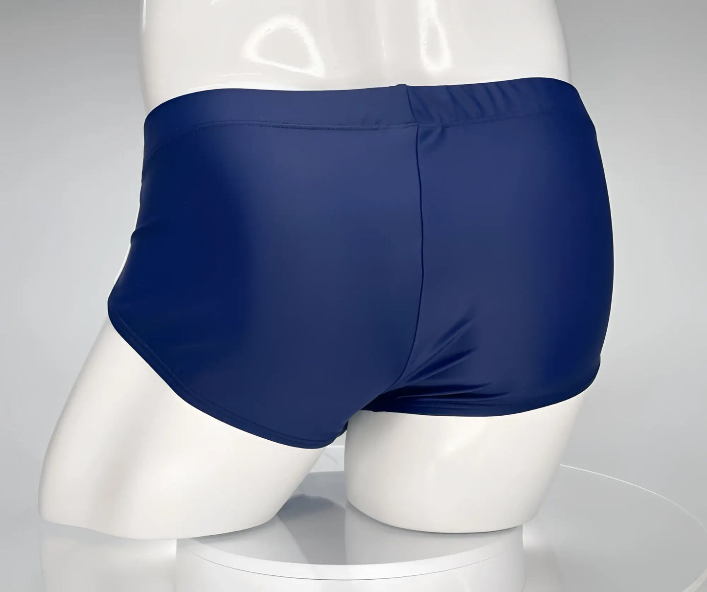WildmanT monster cock swim brief navy blue with smooth stretchy fabric and elastic waistband for comfortable swimwear