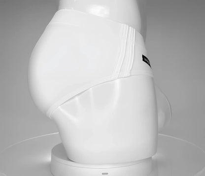 Wildmant monster cock swim brief white with sleek form-fitting design and subtle vertical stitching along the side
