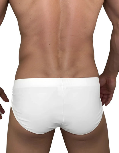 WildmanT Monster Cock swim brief white featuring smooth, form-fitting design for comfortable wear