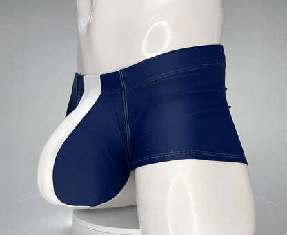 WildmanT monster cock swim square cut navy white swim trunks with sleek form-fitting design for active use