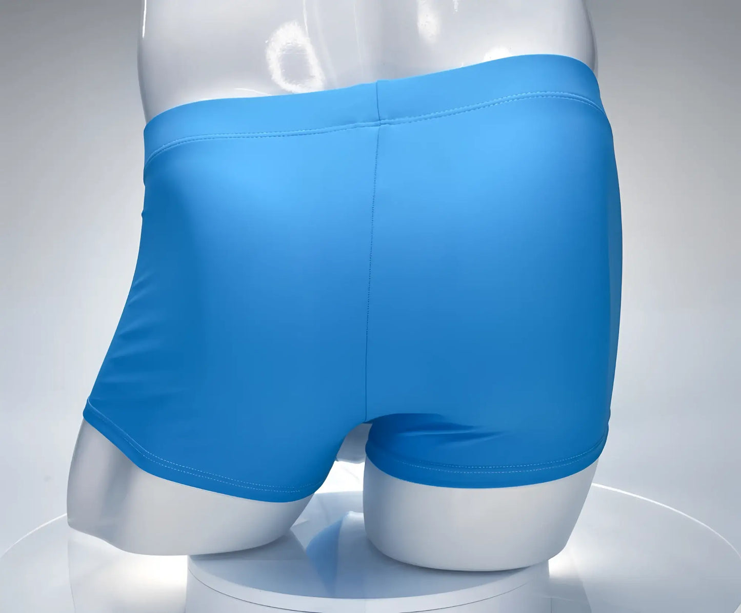 Bright blue wildmant monster cock swim square cut trunks with smooth stretchy fabric and clean stitching