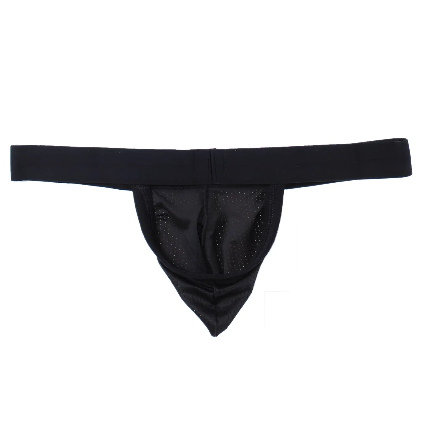 Wildmant raw strapless mesh jock black is a black mesh athletic brief with a solid elastic waistband