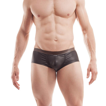 Wojoer Funplastic Gummi Transparenter Bund Mini Hipster Boxer Brief Unterwäsche Schwarz 373W452.1 Größe XL