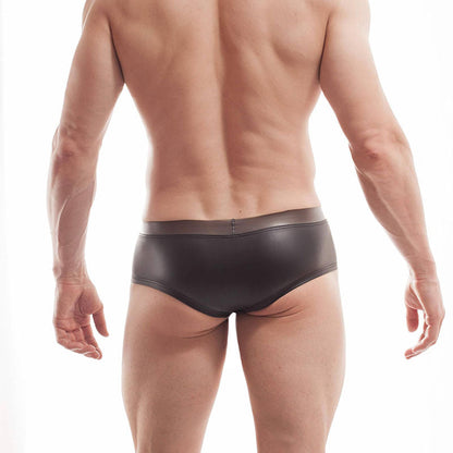 Wojoer Funplastic Gummi Transparenter Bund Mini Hipster Boxer Brief Unterwäsche Schwarz 373W452.1 Größe XL