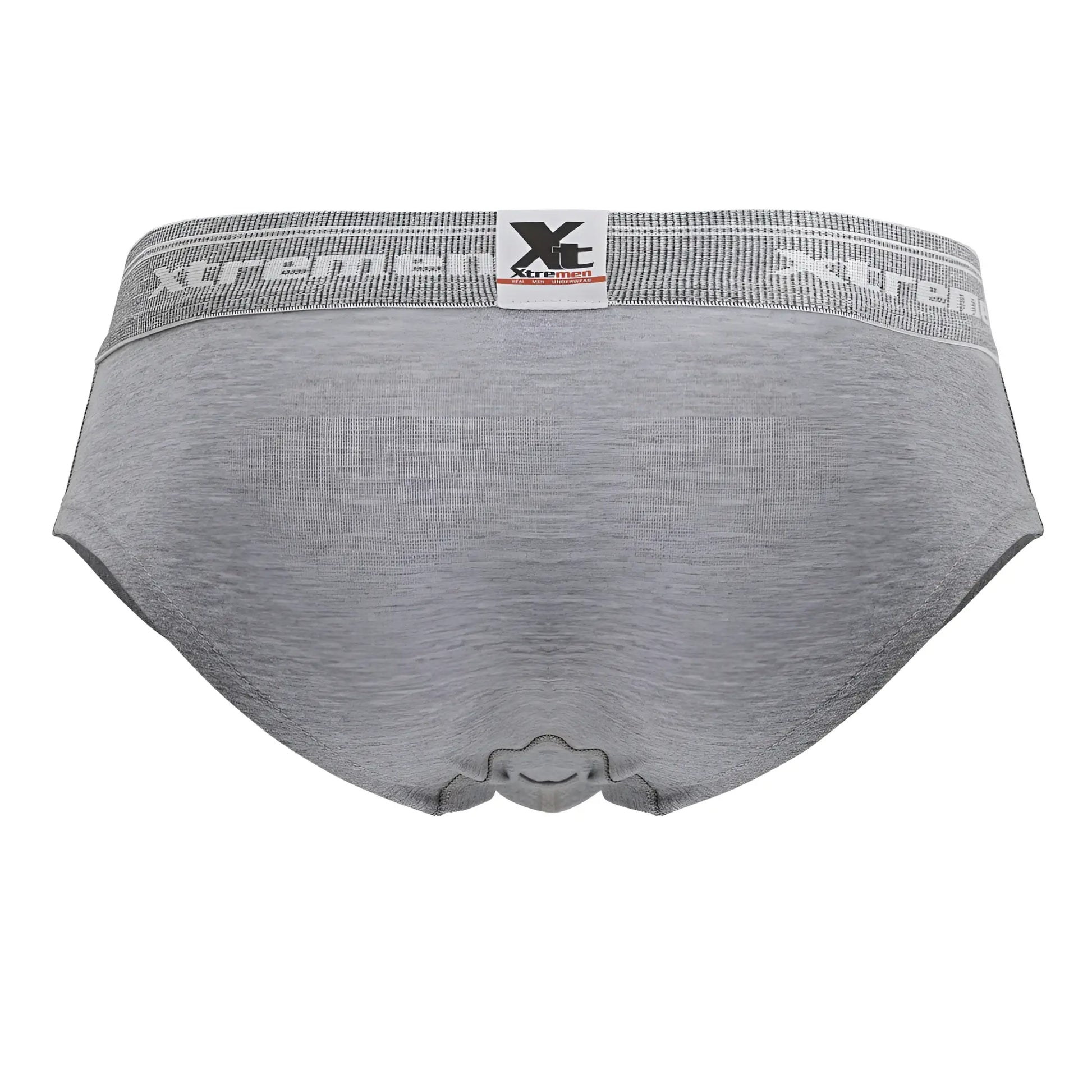 Xtremen 41315 cotton blend briefs in jasper gray heather with white elastic waistband and xtreme logo tag
