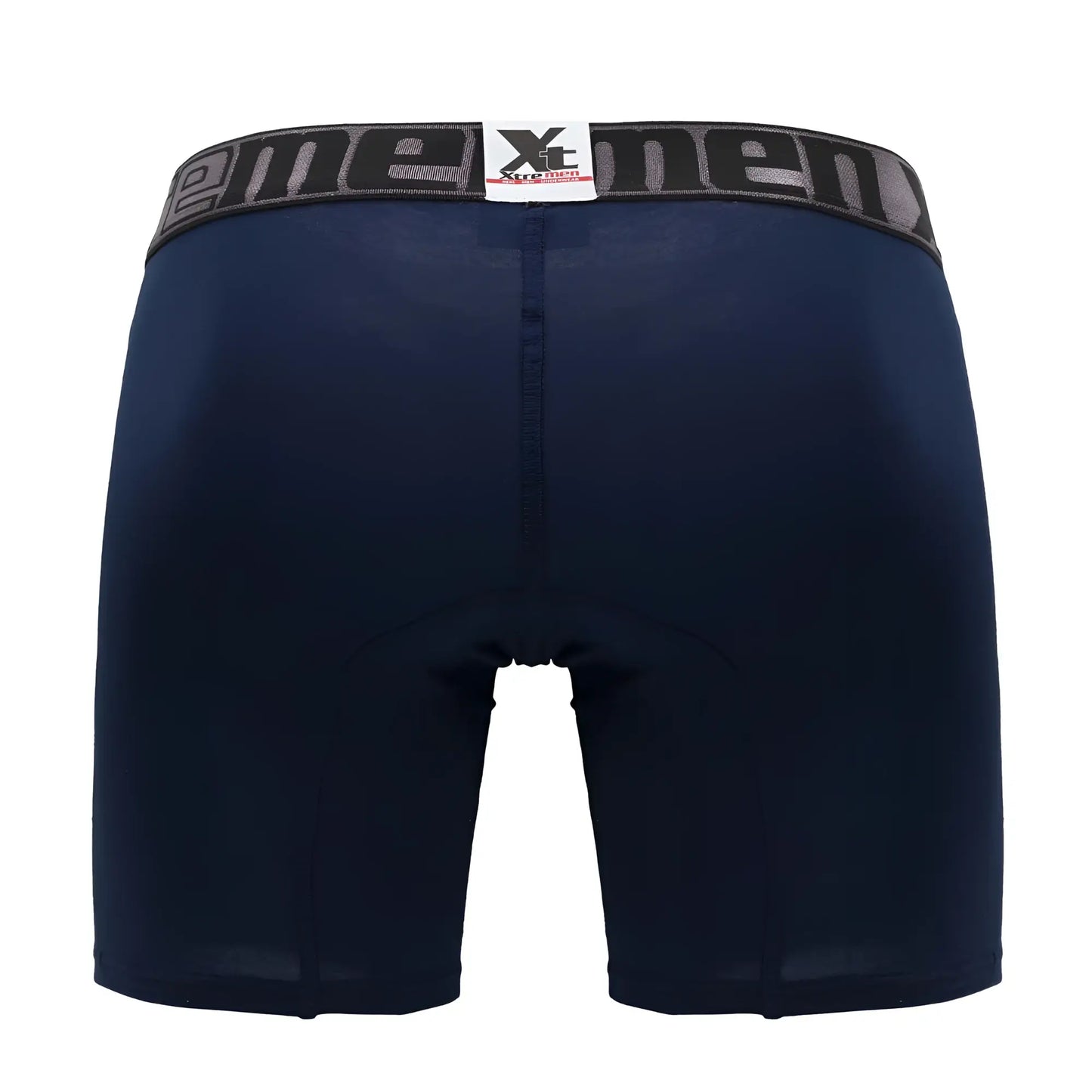 Navy blue Xtremen 70001 Plus boxer briefs with gray elastic waistband featuring the Xtremen logo