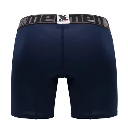 Navy blue Xtremen 70001 Plus boxer briefs with gray elastic waistband featuring the Xtremen logo