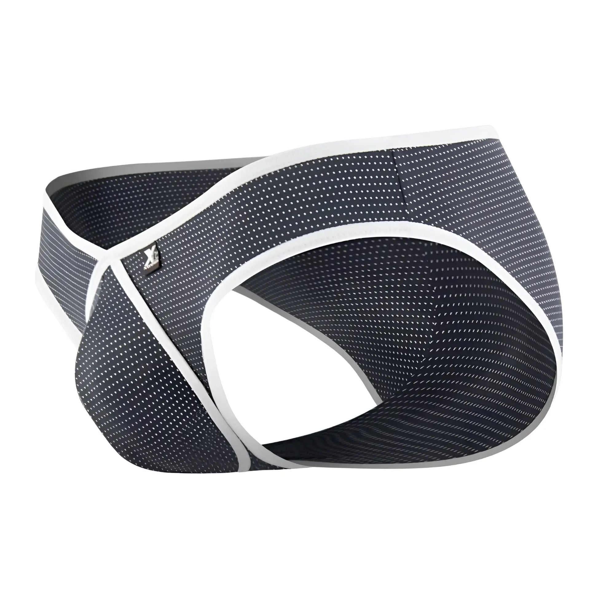 Xtremen 91021x microfiber briefs gray with black and white patterned breathable textured fabric design