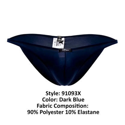 Dark blue xtremen 91093x microfiber bikini thong made of 90% polyester 10% elastane form-fitting fabric