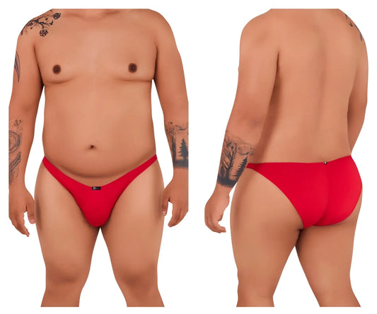 Red men’s briefs xtremen 91093x microfiber bikini in red with a smooth form-fitting design