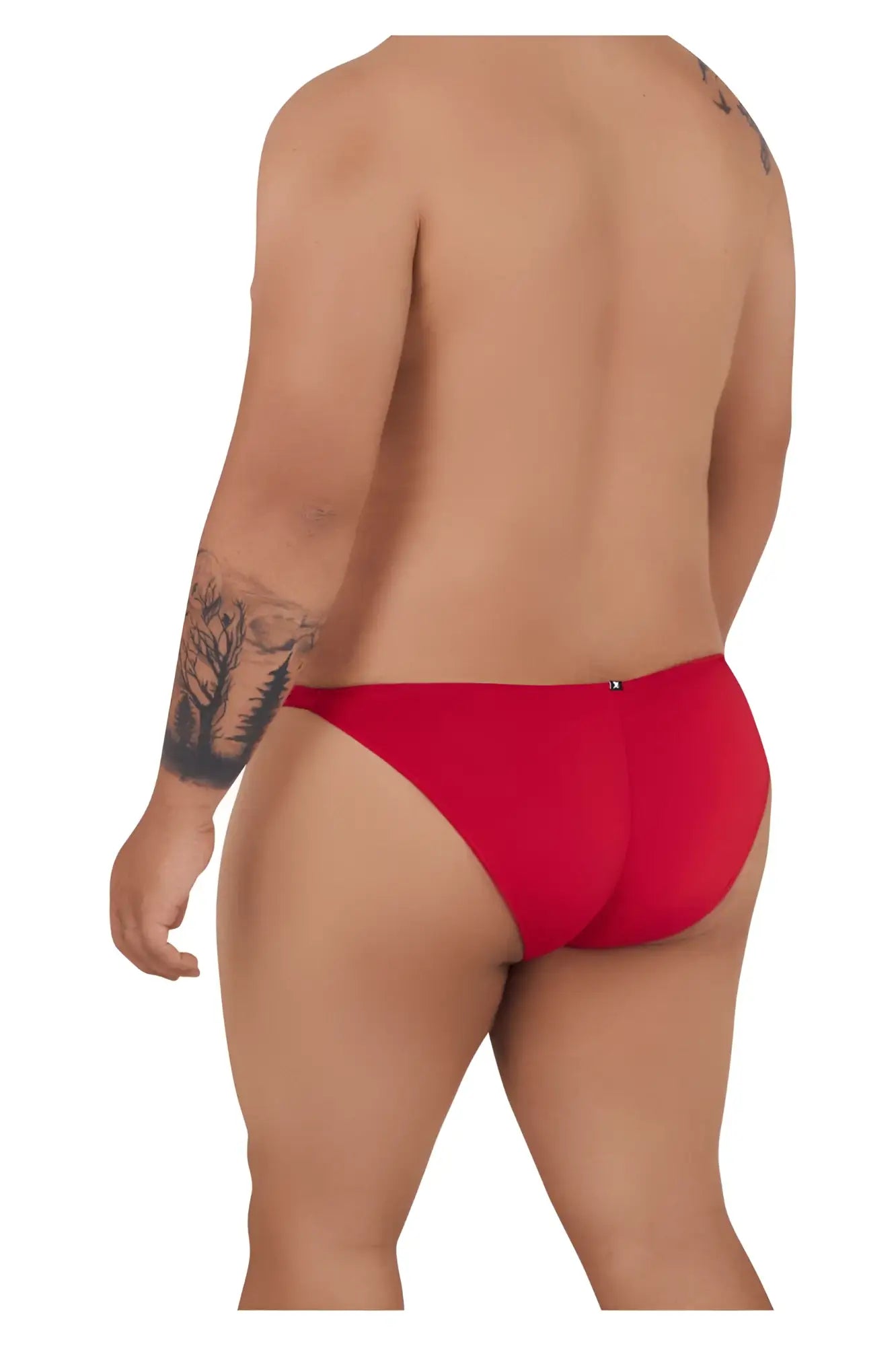 Red xtremen 91093x microfiber bikini briefs with a smooth fabric finish in a form-fitting design